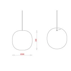 SUPERCUBE 200P - OPAL (G9 42W) - BLACK cord 3m