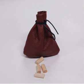 Brun sk med snre inkl 40 Con-Tac-Tix pinde - LYS (Ahorn)