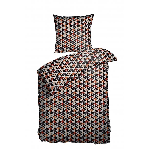 Bed-linnen ARROW-pattern - 100% cotton satin - Copper