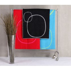 Turkis/Grn SUPERELLIPSE Uldplaid