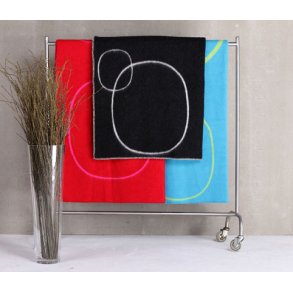 Turkis/Grn SUPERELLIPSE Uldplaid