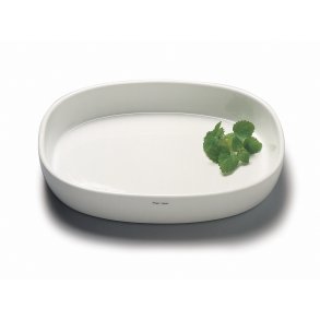 Superellipsefad porcelain 23*30 cm - HVID LAV