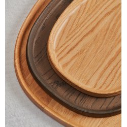 Superelliptical serving tray Smoked Oak - 34x41 cm 