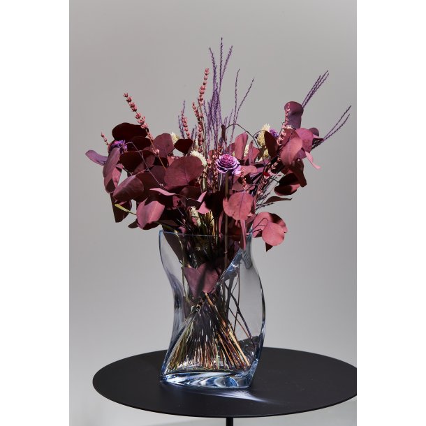 TWISTER vase 16 cm - BLACK (3 layer glass)