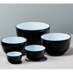 SUPER-Bowl glass - Black/Opal