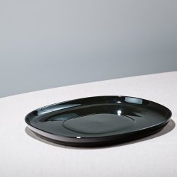 25*30 cm superellipse Plate BLACK - piet hein