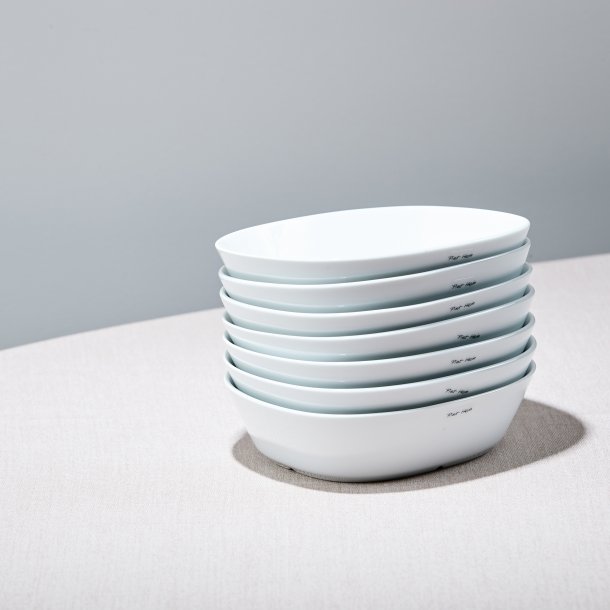 15*18 cm superellipse Soup plate WHITE - piet hein
