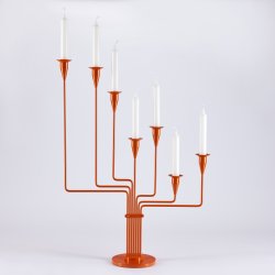Great Bear Candelabra (ORANGE) H. 63 cm.(RAL 2004 - Glossy) incl. Grease Guards