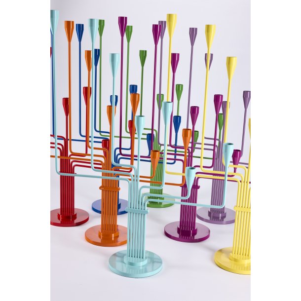 Great Bear Candelabra (TURQOUISE) H. 63cm. (RAL 6027 - Glossy) incl. Grease Guards