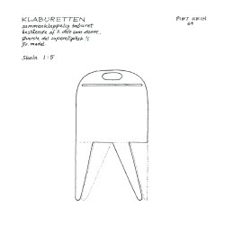 Klaburet - White Nanotech laminate, seat canvas