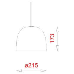 SUPER 215 metal WHITE - RED cord