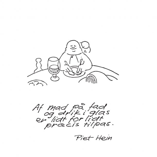 Waterglass w. grook: "Love while you've got.." &amp; "Of drink and victuals.." - piet-hein