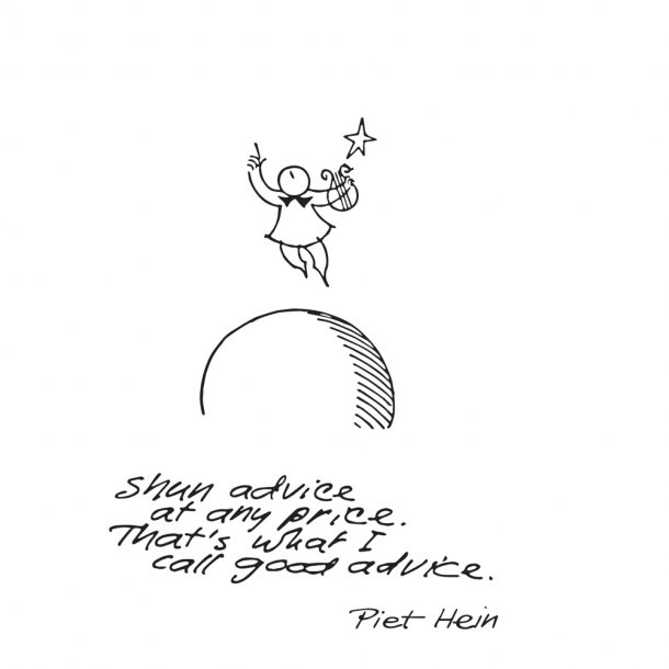 Waterglass w. grook: EXPERTS HAVE THEIR EXPERT FUN" &amp; "SHUN ADVICE AT ANY PRICE"