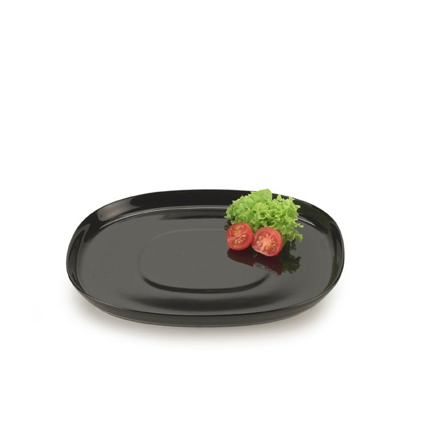 25*30 cm superellipse Plate BLACK - piet hein