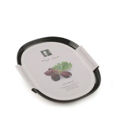 Superellipse tallerken flad 20*24 cm - SORT