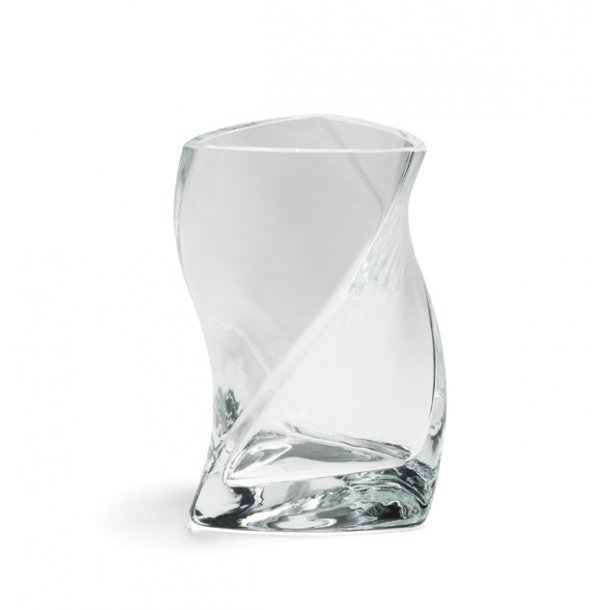 TWISTER vase 16 cm - CLEAR (1 layer glass)