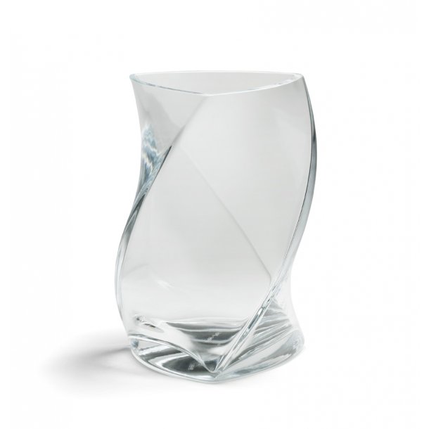TWISTER vase 24 cm - CLEAR (1 layer glass)