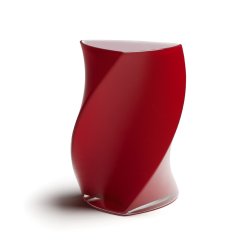 TWISTER vase 24 cm - RED  (3 layer glass)
