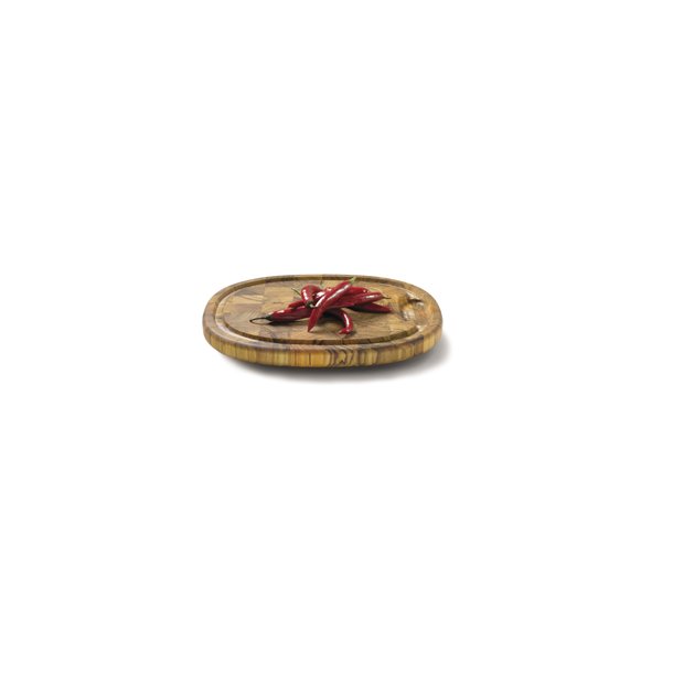 Superellipse skrebrt 350*280*30 mm i teak