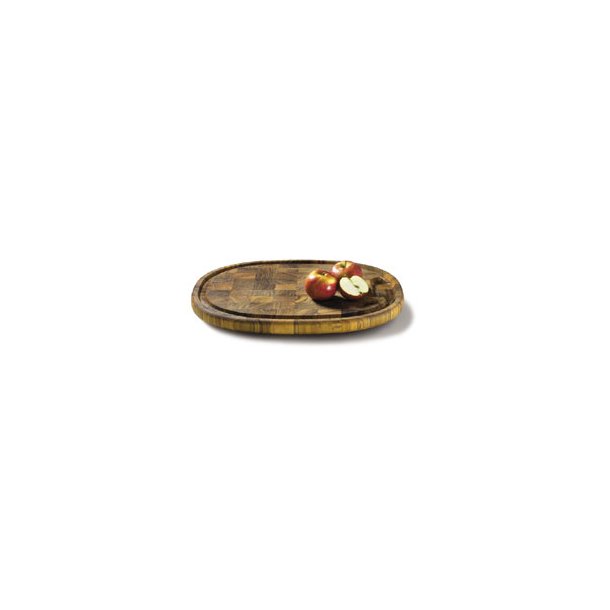 Superellipse skrebrt 450*360*30 mm i teak