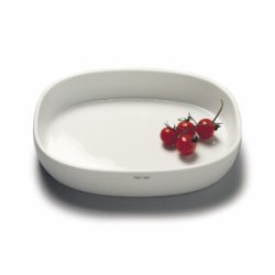 19x25x6,5 cm. Dish Porcelain - HIGH/WHITE - piet hein