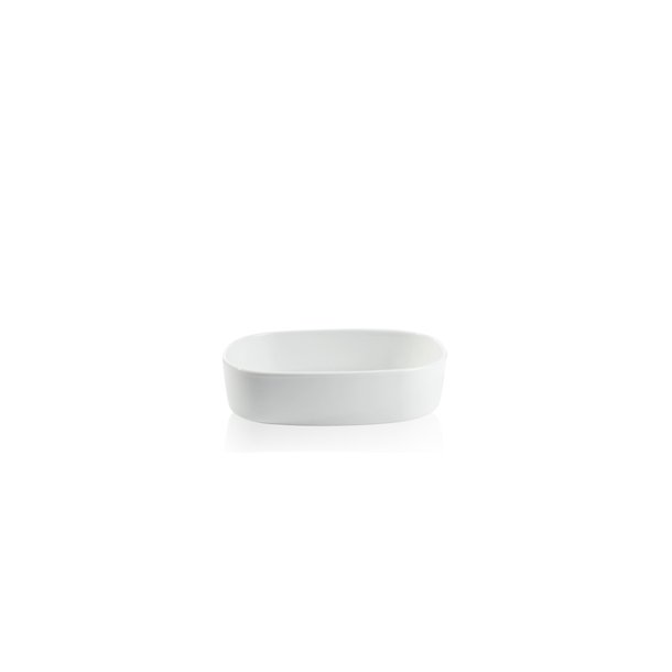 Superellipse fad i porceln 23*30*7 cm - HJ/Hvid