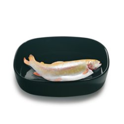 Superellipse fad i porceln 23*30*7 cm - HJ/Sort