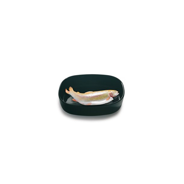 Superellipse fad i porceln 23*30*7 cm - HJ/Sort