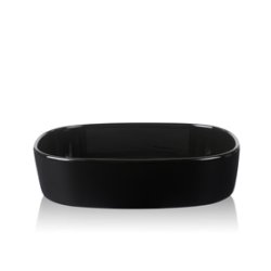 Superellipse fad i porceln 23*30*7 cm - HJ/Sort