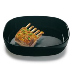 27x35x7,5 cm. Dish Porcelain - BLACK/HIGH - piet hein