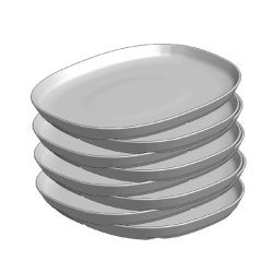 25*30 cm superellipse Plate WHITE - piet hein