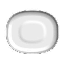 25*30 cm superellipse Plate WHITE - piet hein