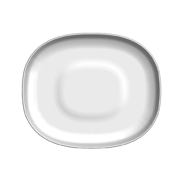 25*30 cm superellipse Plate WHITE - piet hein
