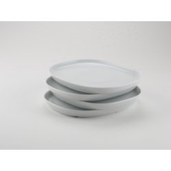 20*24 cm superellipse Plate WHITE - piet hein